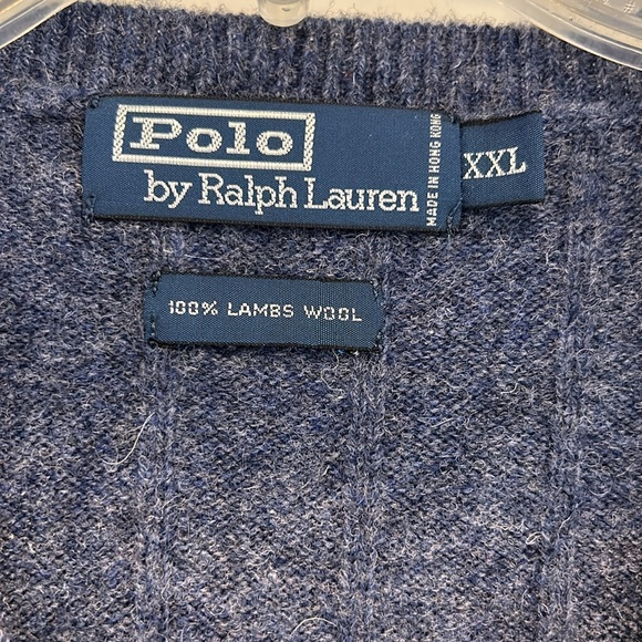 POLO by Ralph Lauren men’s XXL 100% lambs wool sweater vest - Picture 2 of 5